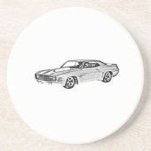 Dessous De Verre En Grès Camaro 1969 Z28 (Devant)