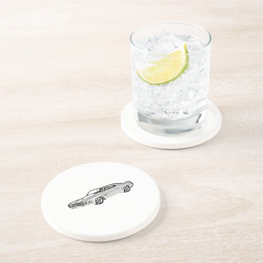 Dessous De Verre En Grès Camaro 1969 Z28 (Côté)