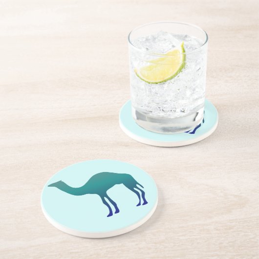 Dessous De Verre En Grès Camel en Teals (Côté)