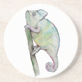 Dessous De Verre En Grès Caméléon mignon peint à l'aquarelle (Devant)