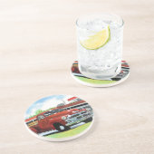 Dessous De Verre En Grès Camion 1954 de Chevy d'antiquité (Côté)