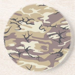 Dessous De Verre En Grès Camo Brown
