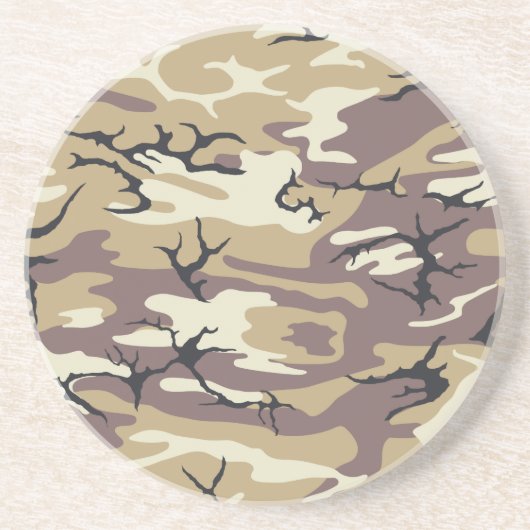 Dessous De Verre En Grès Camo Brown (Devant)