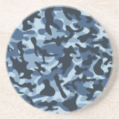 Dessous De Verre En Grès Camouflage bleu (Devant)