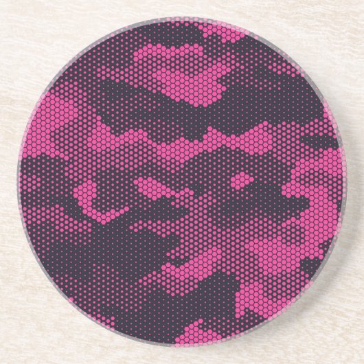 Dessous De Verre En Grès Camouflage hexagonal, texture militaire arrière - (Devant)