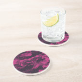 Dessous De Verre En Grès Camouflage hexagonal, texture militaire arrière - (Côté)