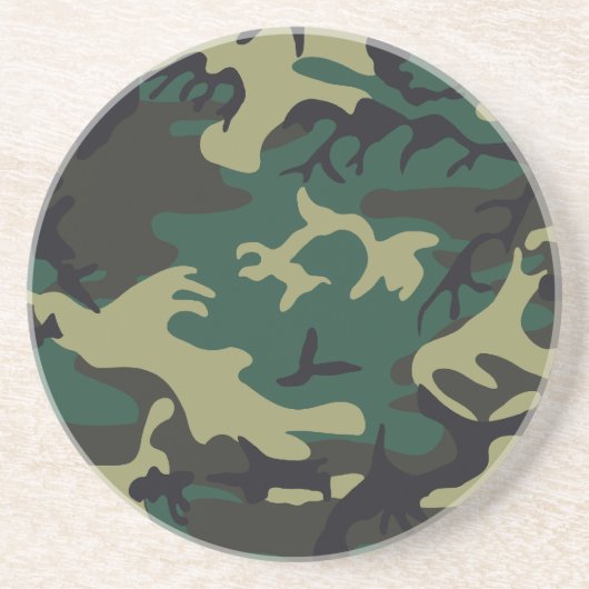 Dessous De Verre En Grès Camouflage militaire (Devant)