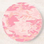 Dessous De Verre En Grès Camouflage rose, Militaire, Armée (Devant)