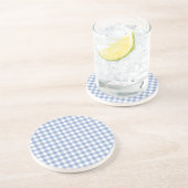 Dessous De Verre En Grès Campagne Gingham Bleu (Côté)