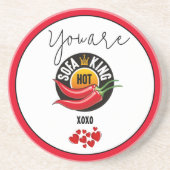 Dessous De Verre En Grès Canapé Humor Adulte King Hot Valentine's Day Desso (Devant)
