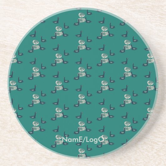 Dessous De Verre En Grès canard_pattern_6, l'ami d'une fille grès (Devant)