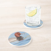 Dessous De Verre En Grès Canard roux mâle (Côté)