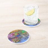 DESSOUS DE VERRE EN GRÈS CANAUX (Côté)