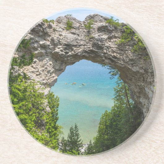 Dessous De Verre En Grès Canoeing At Arch Rock (Devant)