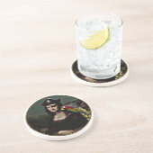 Dessous De Verre En Grès Capitaine Mona Lisa Pirate (Côté)