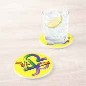 Dessous De Verre En Grès Capricorne et Balance de GLBT (Côté)