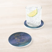 Dessous De Verre En Grès Capricorne signe Zodiac Constellation décorative (Côté)