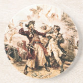 Dessous De Verre En Grès Capture, Barbe noire pirate, Revenge de la reine A (Devant)