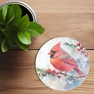 Dessous De Verre En Grès Cardinal de Noël