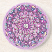 Dessous De Verre En Grès Cardinal Red Rosace (Devant)