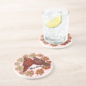 Dessous De Verre En Grès Cardinaux Poinsettias (Côté)