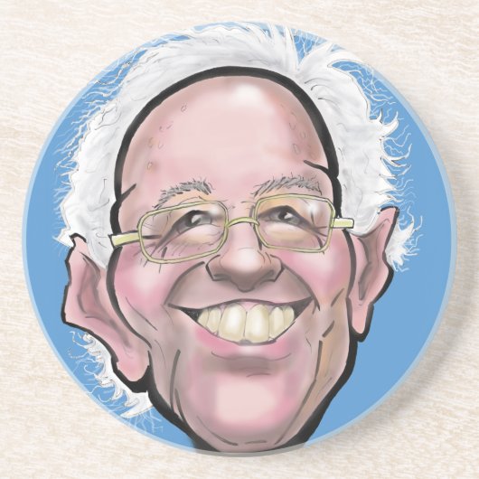 Dessous De Verre En Grès Caricature de Bernie Sanders (Devant)