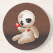 Dessous De Verre En Grès Caricature de poupée vaudou en amour (Devant)