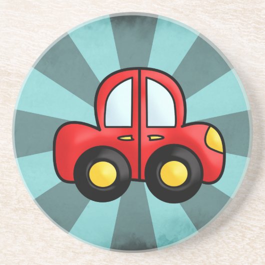 Dessous De Verre En Grès Caricature de voiture (Devant)