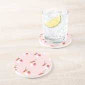 Dessous De Verre En Grès Caricatures de Lait de fraise : Motif (Côté)