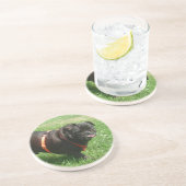 Dessous De Verre En Grès CARLIN noir (Côté)