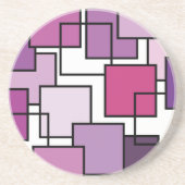 Dessous De Verre En Grès Carré de pourpre d'art abstrait (Devant)