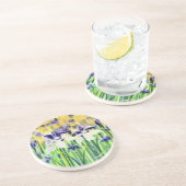 Dessous De Verre En Grès Carreau Iris Abstrait (Côté)