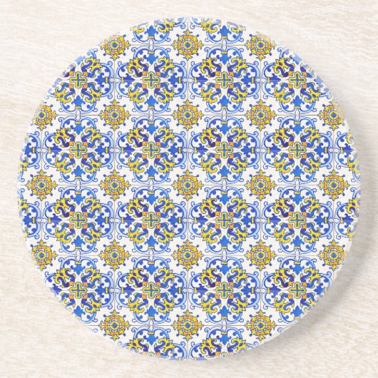 Dessous De Verre En Grès Carrelage d'art Azulejo (Devant)