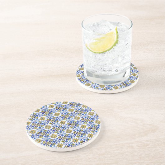Dessous De Verre En Grès Carrelage d'art Azulejo (Côté)