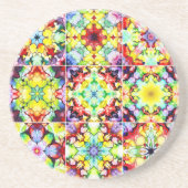 Dessous De Verre En Grès Carrelage méditerranéen, Carreaux d'encre d'alcool (Devant)