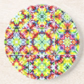 Dessous De Verre En Grès Carrelage méditerranéen, Carreaux d'encre d'alcool (Devant)