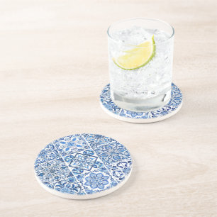 Dessous De Verre En Grès Carrelage méditerranéen, Portugais, Azulejo, Majol