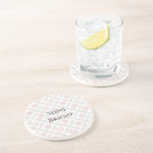 Dessous De Verre En Grès Carrés de Parties scintillant en argent rose blanc (Côté)