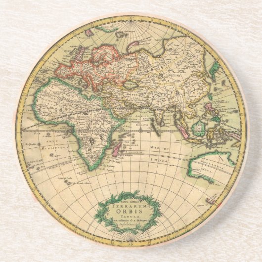 Dessous De Verre En Grès Carte antique du monde (Devant)