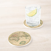 Dessous De Verre En Grès Carte antique du monde (Côté)