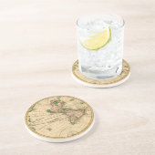 Dessous De Verre En Grès Carte antique du monde (Côté)