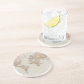 Dessous De Verre En Grès Carte antique du monde (Côté)