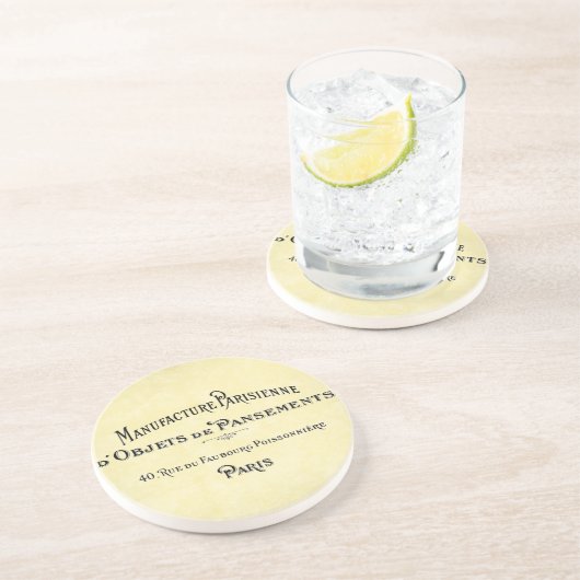 Dessous De Verre En Grès Carte Biz Paris (Côté)