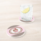 Dessous De Verre En Grès Carte d'anniversaire avec le petit gâteau (Côté)