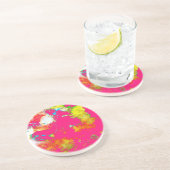 Dessous De Verre En Grès Carte de chaleur rose chaud (Côté)