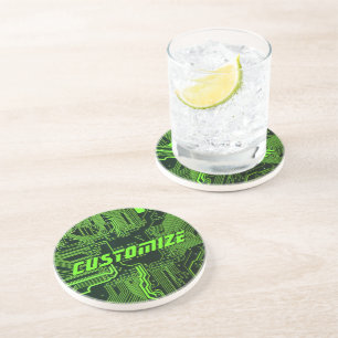 Dessous De Verre En Grès Carte de circuit électronique écologique à circuit