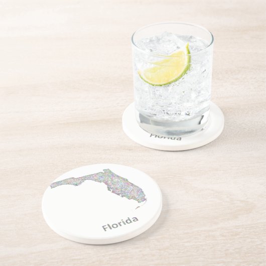 Dessous De Verre En Grès Carte de la Floride (Côté)