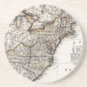 DESSOUS DE VERRE EN GRÈS CARTE DE L'AMÉRIQUE, 1809 (Devant)