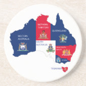 Dessous De Verre En Grès Carte de l'Australie (Devant)