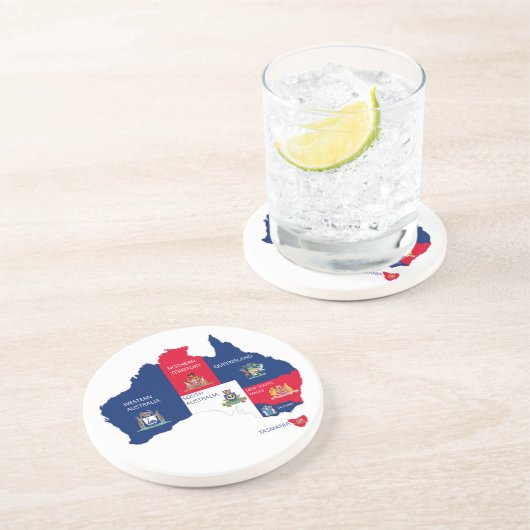 Dessous De Verre En Grès Carte de l'Australie (Côté)